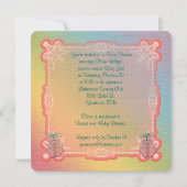 Rainbow en Bunnies Baby Girl Shower Kaart (Voorkant)