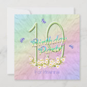 Rainbow en Butterflies 19e verjaardag Kaart (Voorkant)