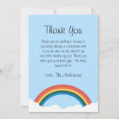 Rainbow en Cloud Baby shower bedankje Bedankkaart (Voorkant)
