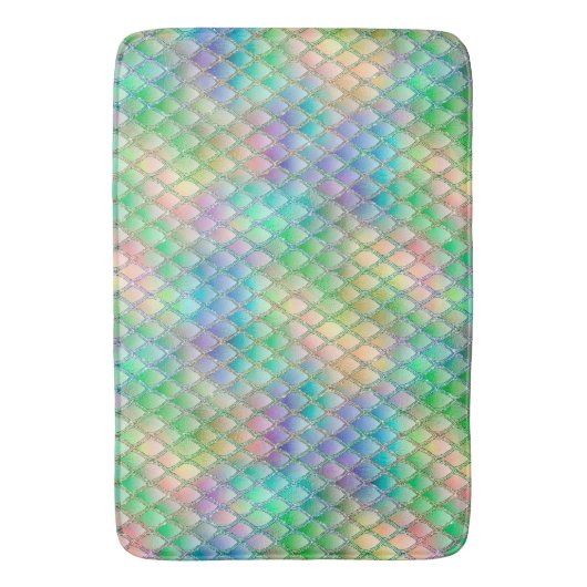 Rainbow en drakenschalen van pastel schonen badmat (Voorkant Verticaal)