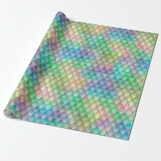 Rainbow en drakenschalen van pastel schonen cadeaupapier (Uitgerold)