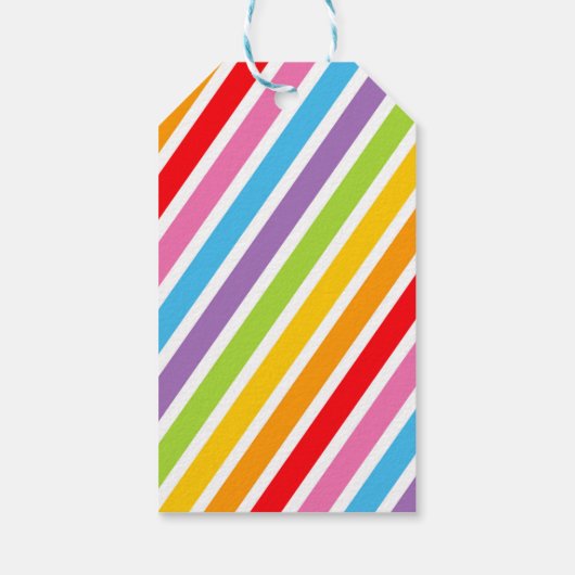 Rainbow en Faux Gold Glitter Gift Label Cadeaulabel (Achterkant)