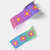 Rainbow en Flowers Satin Ribbon Satijnen Lint (Achterkant)