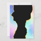 Rainbow en Gold Agate Boy Baby shower per post Kaart (Achterkant)