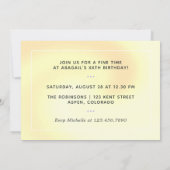 Rainbow en Gold Birthday Party Invitation Kaart (Achterkant)