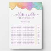 Rainbow- en goudprijslijst voor Waterverf Fotoplaat (voorkant)