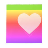 Rainbow en hartbriefjes notitieblok (Voorkant)