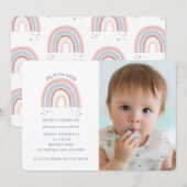 Rainbow en het hart op de eerste verjaardag (Voorkant / Achterkant)
