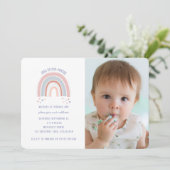 Rainbow en het hart op de eerste verjaardag (Staand voorkant)