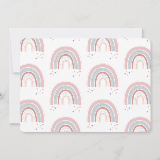 Rainbow en het hart op de eerste verjaardag (Achterkant)