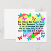 RAINBOW EN HOORZITTEN JEREMIAH 29:11 KAART (Voorkant / Achterkant)