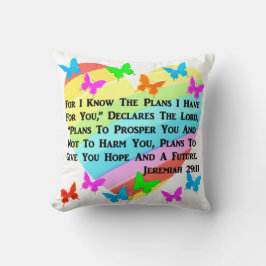 RAINBOW EN HOORZITTEN JEREMIAH 29:11 KUSSEN