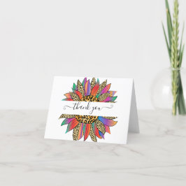 Rainbow en leopard print op maat bedankt