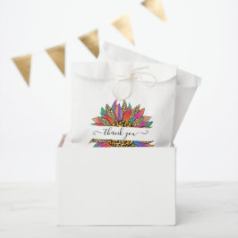 Rainbow en leopard print op maat bedankt bedankzakje