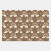 Rainbow en Love Heart Pattern Inpakpapier Vel (Voorkant 3)