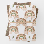 Rainbow en Love Heart Pattern Inpakpapier Vel (In situ)