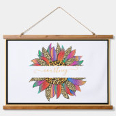 Rainbow en luipaard, gepersonaliseerde hangin hangend wandkleed (Voorkant)