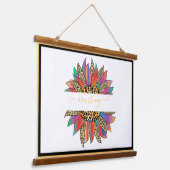 Rainbow en luipaard, gepersonaliseerde hangin hangend wandkleed (Gebogen)