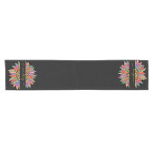 Rainbow en luipaard, op maat gemaakt, korte tab tafelloper (Horizontaal)