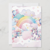 Rainbow en magische verjaardag uitnodiging 2025 (Achterkant)