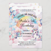 Rainbow en magische verjaardag uitnodiging 2025 (Voorkant / Achterkant)