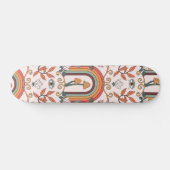 Rainbow en paddenstoelen Art Noveau Pattern Persoonlijk Skateboard (Horizontaal)