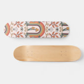 Rainbow en paddenstoelen Art Noveau Pattern Persoonlijk Skateboard (Horizontaal)