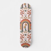Rainbow en paddenstoelen Art Noveau Pattern Persoonlijk Skateboard (Voorkant)