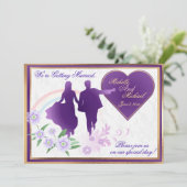 Rainbow en Shades van de uitnodiging tot weddensch (Staand voorkant)