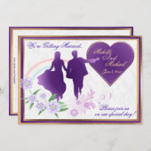 Rainbow en Shades van de uitnodiging tot weddensch (Voorkant / Achterkant)