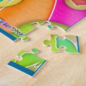 Rainbow en stervormige Pop Art Puzzle Legpuzzel (Zijkant)