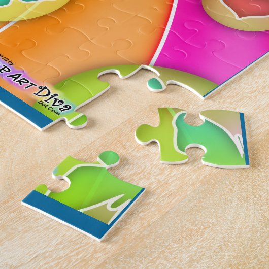 Rainbow en stervormige Pop Art Puzzle Legpuzzel (Zijkant)