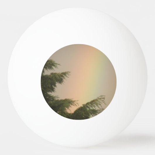 Rainbow en Trees Ping Pong Ball (Voorkant)