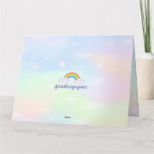 Rainbow en Unicorns Design Folded Wenskaart Kaart (Achterkant)