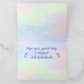Rainbow en Unicorns Design Folded Wenskaart Kaart (Binnen)