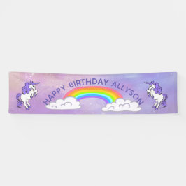 Rainbow en Unicorns Design Party-banner Spandoek