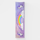 Rainbow en Unicorns Design Party-banner Spandoek (Verticaal)