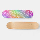 Rainbow en White Butterfly Motif Pattern Persoonlijk Skateboard (Horizontaal)