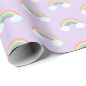 Rainbow- en wolkenpatroon cadeaupapier (Rol Hoek)