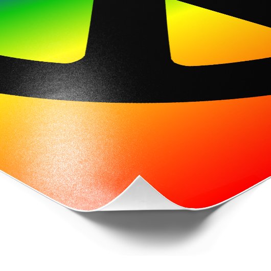 Rainbow- en zwart vredessymbool foto afdruk (Hoek)