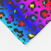 Rainbow en zwarte luipaard afdrukpatroon fleece deken (Hoek)