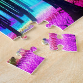 Rainbow Enchanted Forest en Black Tree Silhouet Legpuzzel (Zijkant)