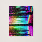 Rainbow Enchanted Forest en Black Tree Silhouet Legpuzzel (Verticaal)