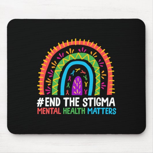 Rainbow End Het Stigma Geestelijke Gezondheidsprob Muismat (Voorkant)