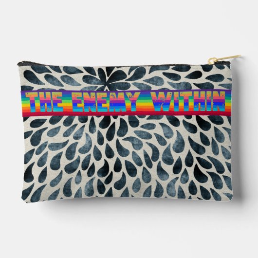 Rainbow Enemy In Zip Up Cosmetische Tas (Achterkant)