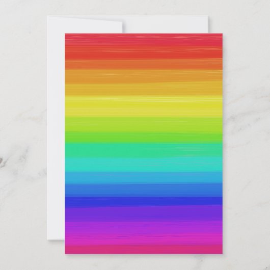 Rainbow Engayged Big Photo Gay Engagement Party Kaart (Achterkant)