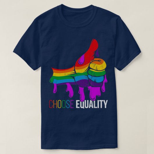 Rainbow Equality Gay Pride LGBT T-shirt (Design voorkant)
