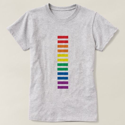RAINBOW EQUALITY SIGN LGBTQI GAY LESBIAN PRIORITEI T-SHIRT (Design voorkant)