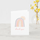 Rainbow Essential Oil Drop Thank You Kaart (Gele Bloem)