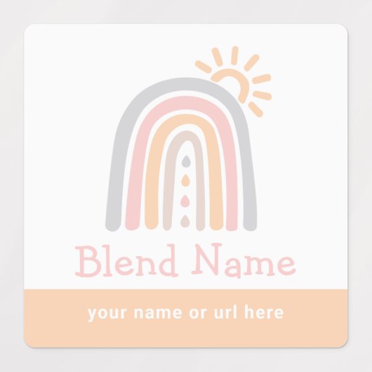 Rainbow Essential Oil Roller Flessenlabels Labels (Design 1)